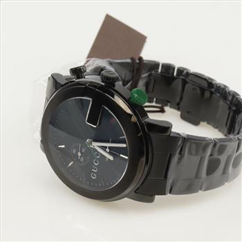 Gucci 101m Chronograph Watch-Evaluated By Our Certified Gemologist-AGS/GIA