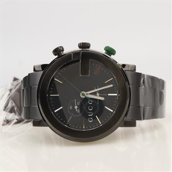 Gucci 101m Chronograph Watch-Evaluated By Our Certified Gemologist-AGS/GIA