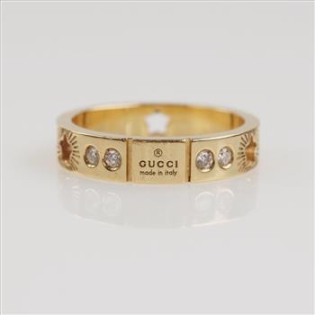Gucci Icon 0.42ct TW Diamond 18kt Gold Band - Evaluated By Our Certified Gemologist-AGS/GIA