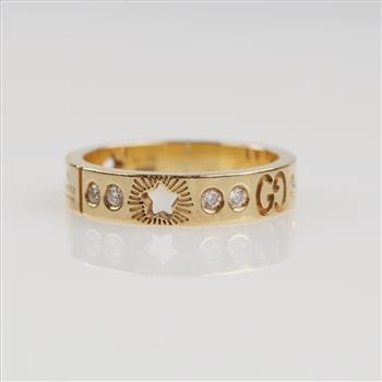 Gucci Icon 0.42ct TW Diamond 18kt Gold Band - Evaluated By Our Certified Gemologist-AGS/GIA