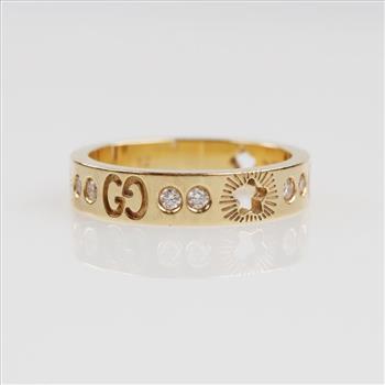 Gucci Icon 0.42ct TW Diamond 18kt Gold Band - Evaluated By Our Certified Gemologist-AGS/GIA