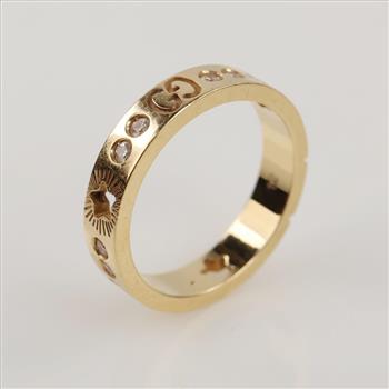 Gucci Icon 0.42ct TW Diamond 18kt Gold Band - Evaluated By Our Certified Gemologist-AGS/GIA