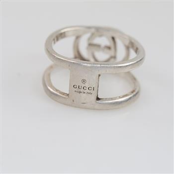 Gucci Interlocking G Silver Ring