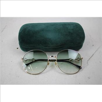 Gucci Oversized Round Metal Sunglasses For Women