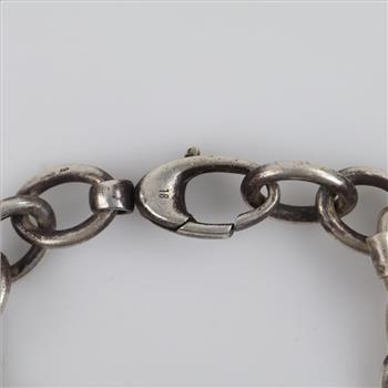 Gucci Silver Dog Tag Charm Bracelet