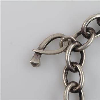 Gucci Silver Dog Tag Charm Bracelet