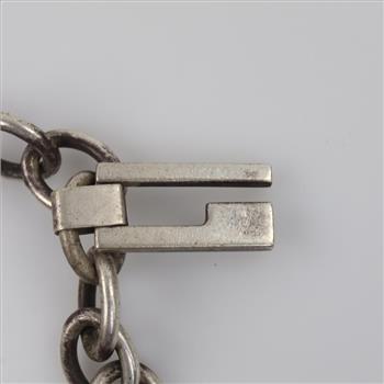 Gucci Silver Dog Tag Charm Bracelet