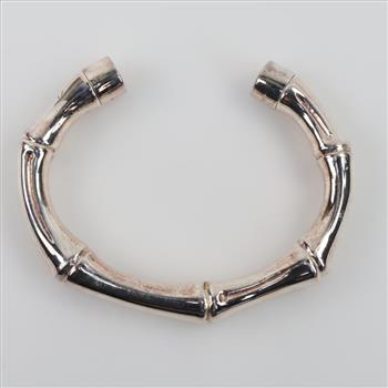 Gucci Sterling Silver Bamboo Cuff Bracelet