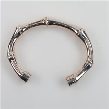 Gucci Sterling Silver Bamboo Cuff Bracelet