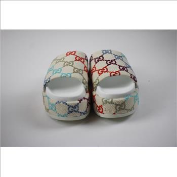 Gucci Women's GG Multicolor Platform Sandals, Size 35