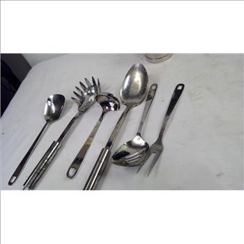 Guess Black Bag, Misc Silverware, Salt And Pepper Shakers