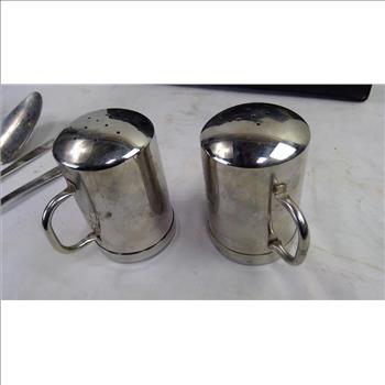 Guess Black Bag, Misc Silverware, Salt And Pepper Shakers
