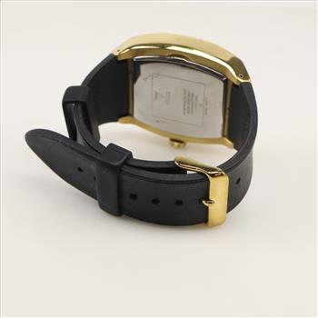 Guess Black Dial Gold Tone Watch