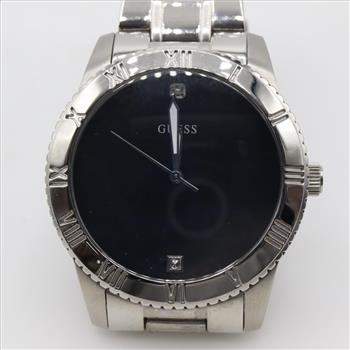 Guess Black Dial Stainless Steel Watch