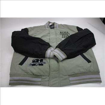 GUESS Men's Giulio Varsity Bomber Shirt Collar Jacket Large