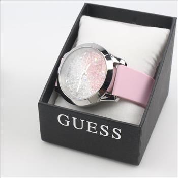 Guess Pink Crystal Watch In Box
