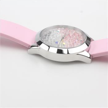 Guess Pink Crystal Watch In Box