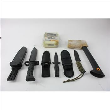 Gun Accessories, Axe, And More Lot, 25+ Pieces