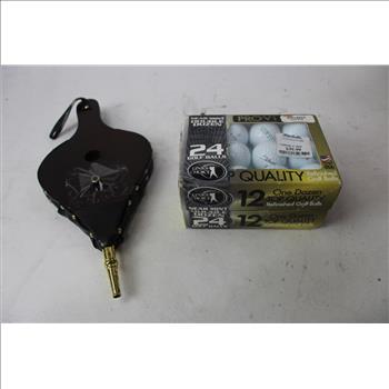 Gun Cleaning Kit, Ammo Can, Antique Headset, Gold Balls, Wind Bellow