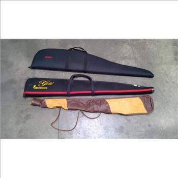 GunMate, Browning, And Brown Leather Rifle Cases, 3 Pieces
