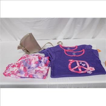 Gymboree Girls' Size 12 Shirts And Shorts With OshKoshBgosh Bag, 5 Pieces