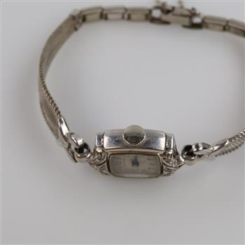 Hamilton 14kt White Gold Diamond Dress Watch