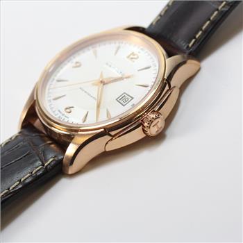 Hamilton Viewmatic Rose Gold Palted Brown Leather Watch