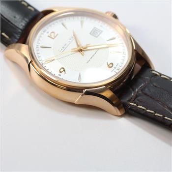 Hamilton Viewmatic Rose Gold Palted Brown Leather Watch