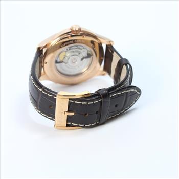 Hamilton Viewmatic Rose Gold Palted Brown Leather Watch