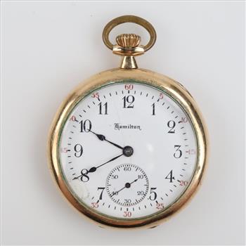 Hamilton Watch Co. 10kt GF Pocket Watch