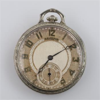 Hamilton Watch Co. 14kt GF Pocket Watch