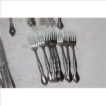 Hampton Court And Rogers Stainless Steel Flatware, 15+ Pieces