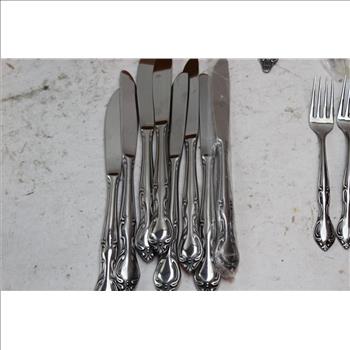 Hampton Court And Rogers Stainless Steel Flatware, 15+ Pieces