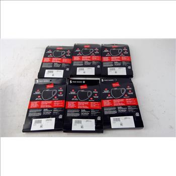 Hanes 5 Pack Face Masks, 6 Pieces