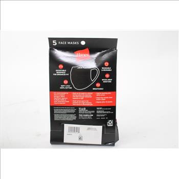 Hanes Face Masks 5 Pack