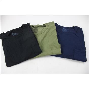 Hanes Men's Cotton Pocket T-Shirt, Medium, Large, With Denizen 30x30 Jeans, 7 Pieces