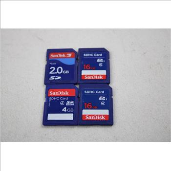 Hard Drives & SDHC Cards Bulk Lot, 12 Pieces