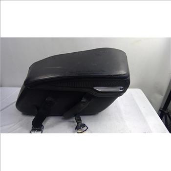 Harley Davidson Right-Hand Black Leather Motorcycle Saddlebag