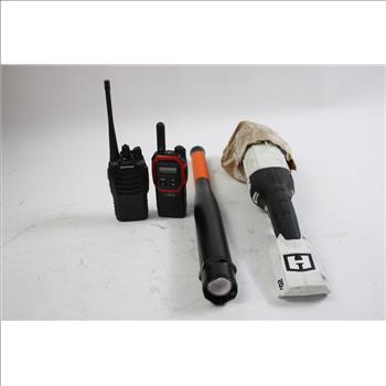 Hart Cordless Angle Grinder, Baofeng Walkie Talkie, Milwaukee Battery Pack And More, 3+ Pieces