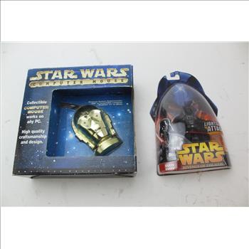 Hasbro Star Wars Collectible Figures & Star Wars Computer Mouse; 4 Pieces