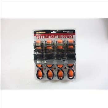 Haul Master 4 Pack 15 FT. Ratchet Tie Downs