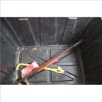HDX 27 Gallon Black Tote With Yellow Lid