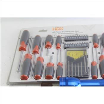 Hdx 42-piece Screwdriver Set, Flashlights And Measuring Tool: 45+ Pieces