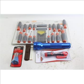 Hdx 42-piece Screwdriver Set, Flashlights And Measuring Tool: 45+ Pieces