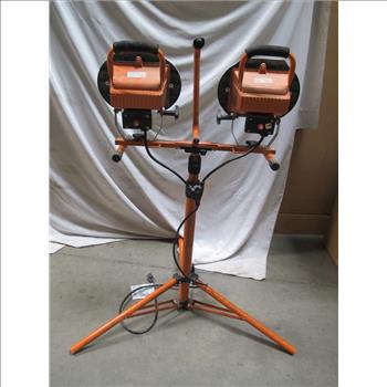 HDX Twin Portable Work Light And Stand
