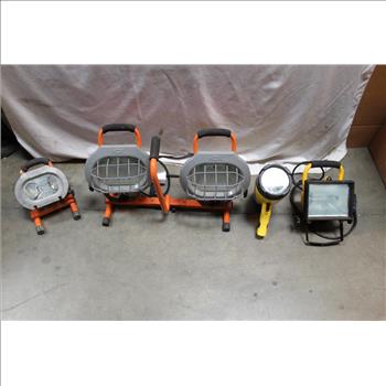 Hdx Work Lights, Stanley Spotlight And Unknown Brand Worklight: 4 Items
