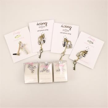 Headphone Jack Cell Phone Plug Charms, 7 Pieces