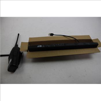 Headphones, USB Microphone, Walkie-Talkie, And Dell Slim Soundbar, 4 Pieces