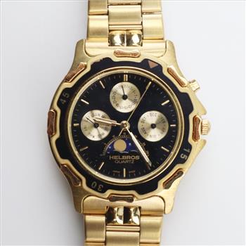 Helbros Black Dial Chronograph Watch