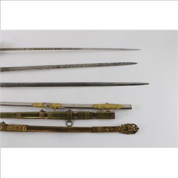 Henderson Ames And Co Vintage Ceremonial Swords, 3 Pieces